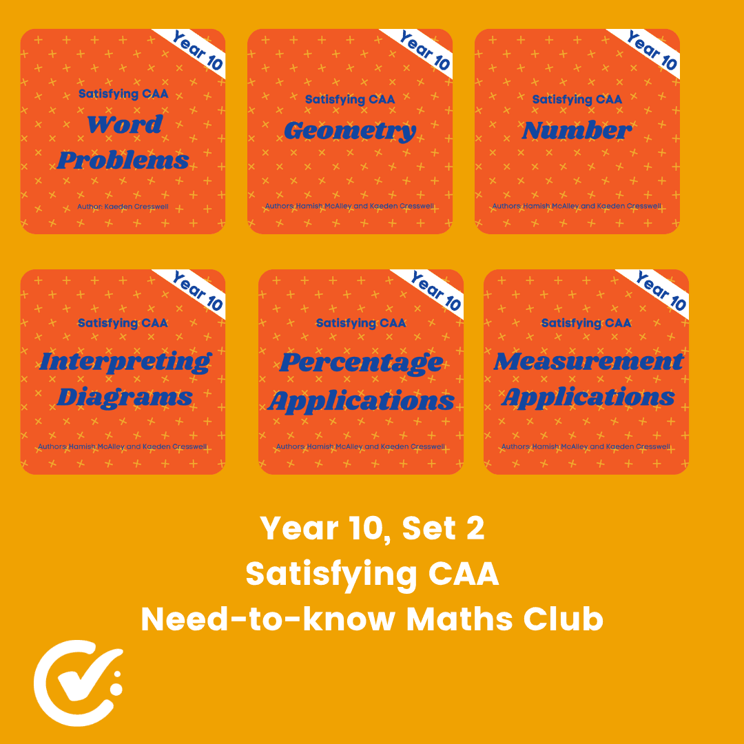 Need-to-know Maths club; CAA courses Year 10