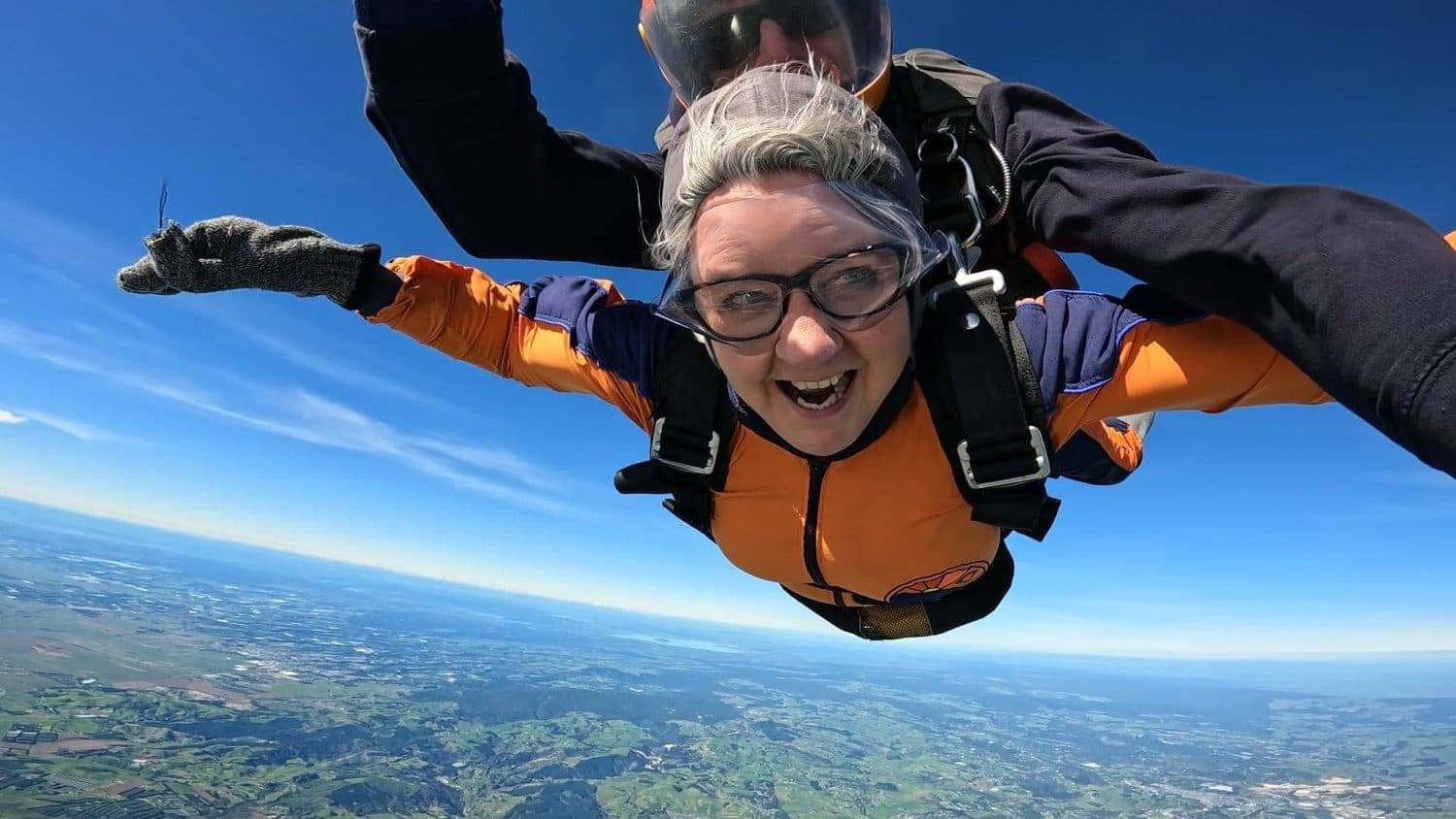 Jean McKenzie skydiving