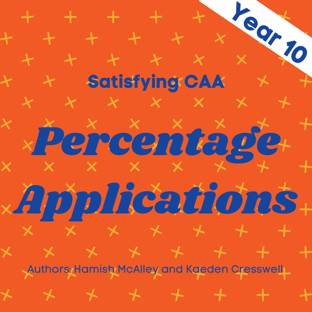 Satisfying CAA - Percentage Applications - Year 10 - 5 modules with 5 assessment quizzes